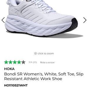 Hoka Bondi SR Women's White Athletic Shoes
